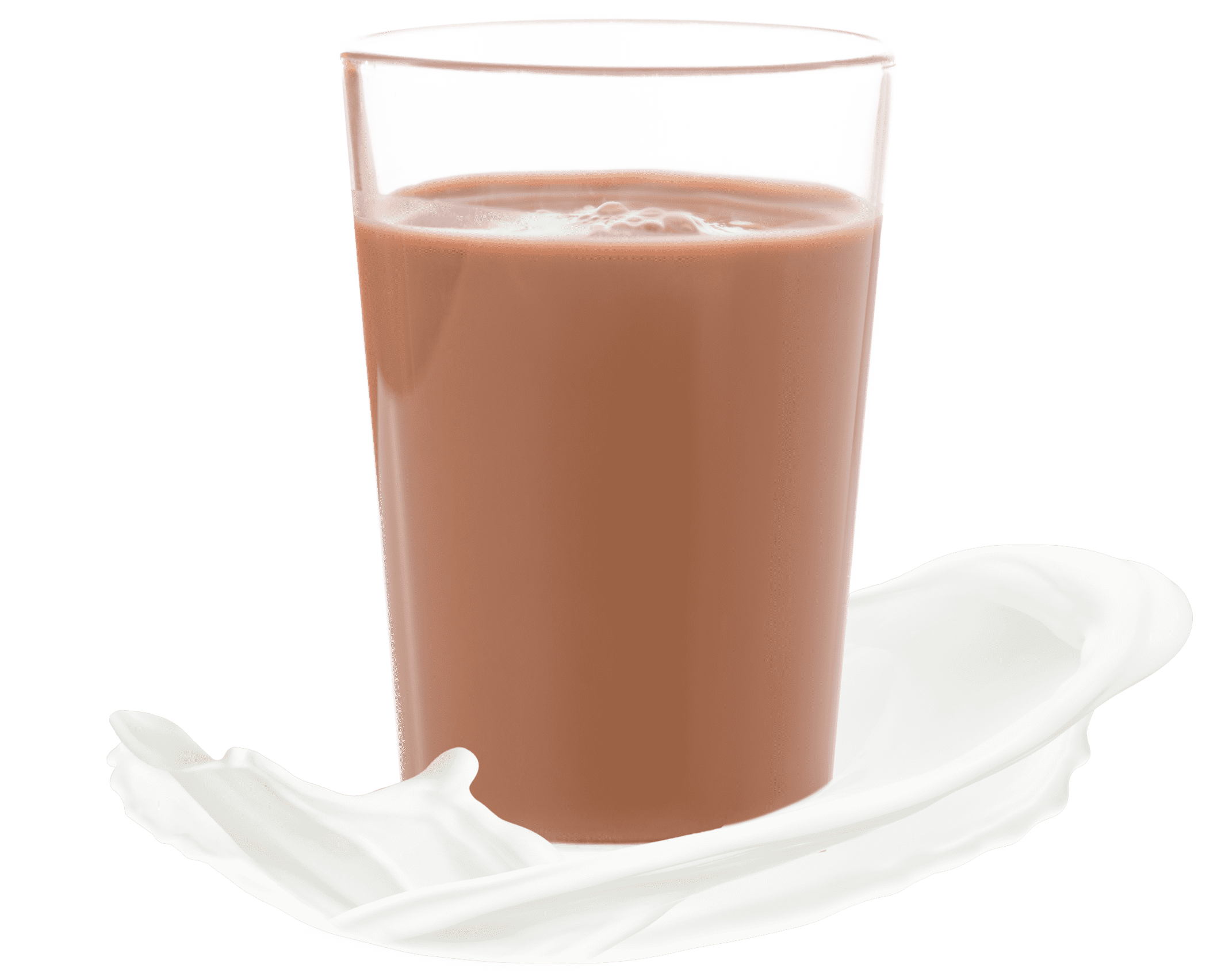 Glass of chocolate milk