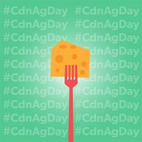 Canada's Ag Day image of cheese on a fork