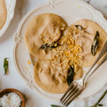Butternut Squash & Ricotta Ravioli with Brown Butter Sauce - Milk