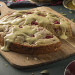 Lemon-Raspberry Ricotta Cake with Crème Anglaise
