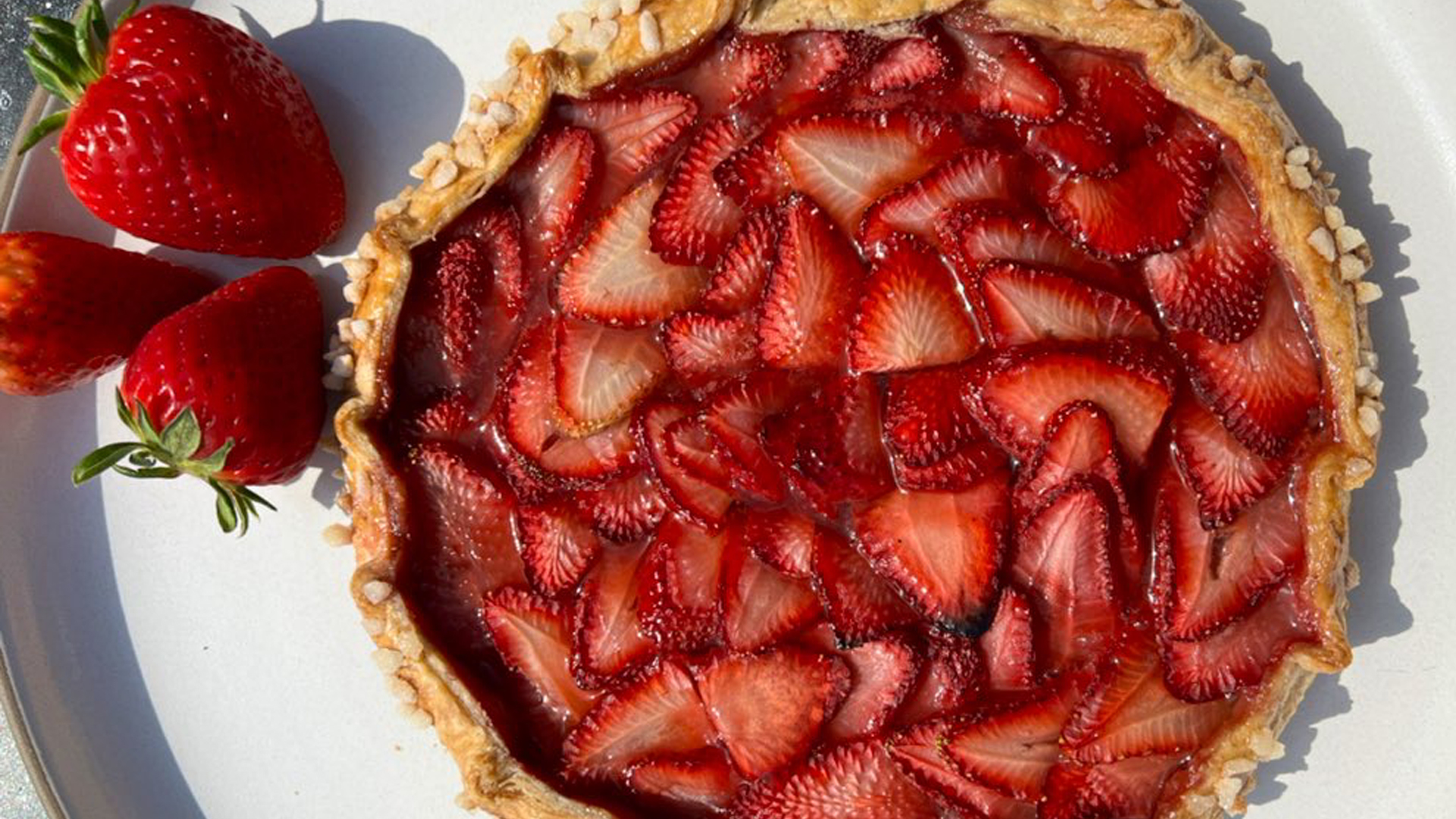 Strawberry Galette on a plate