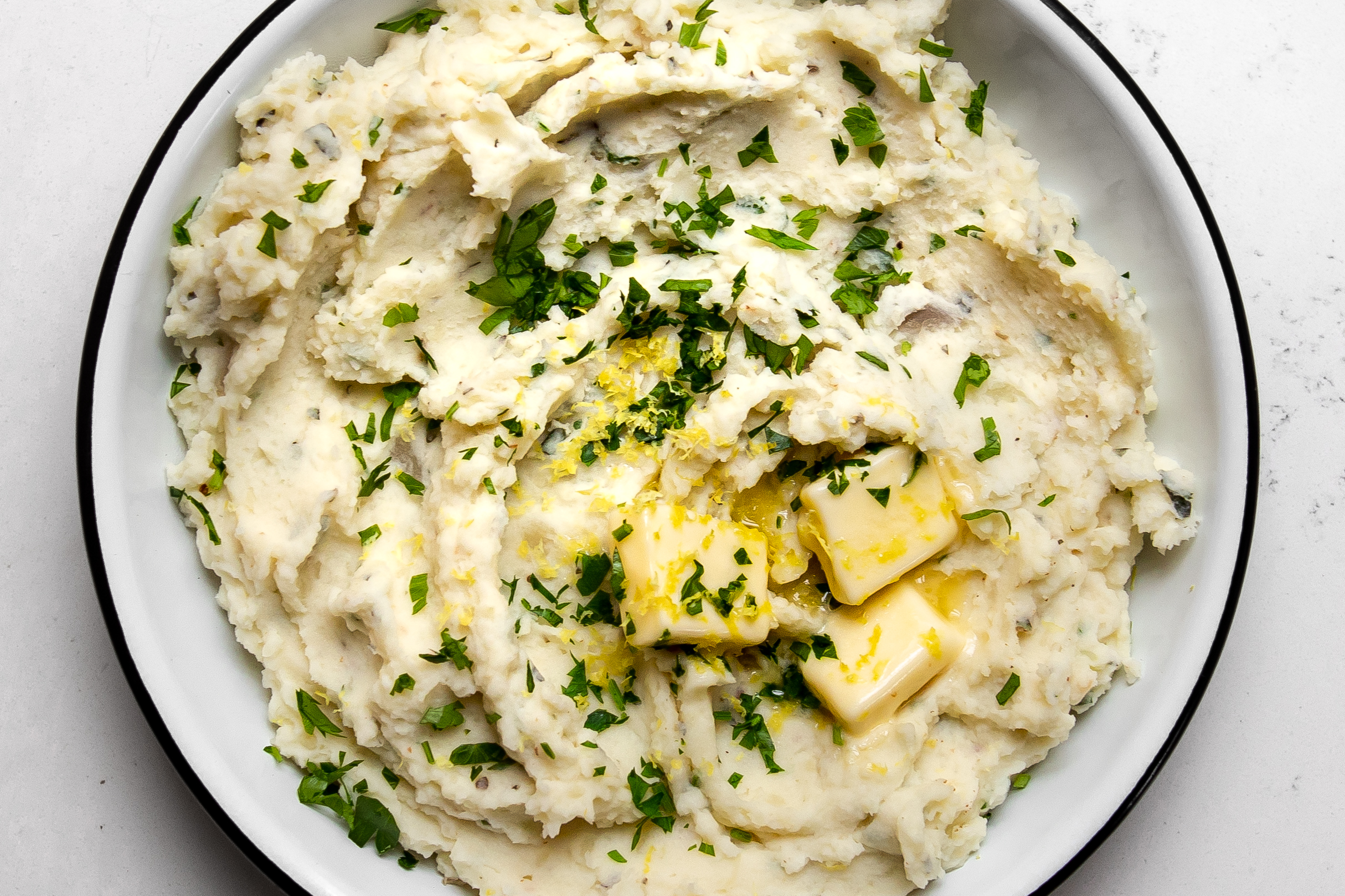 cream cheese and milk infused mashed potatoes