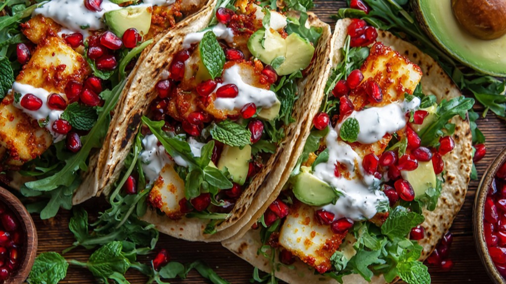 Hot Honey Halloumi Tacos