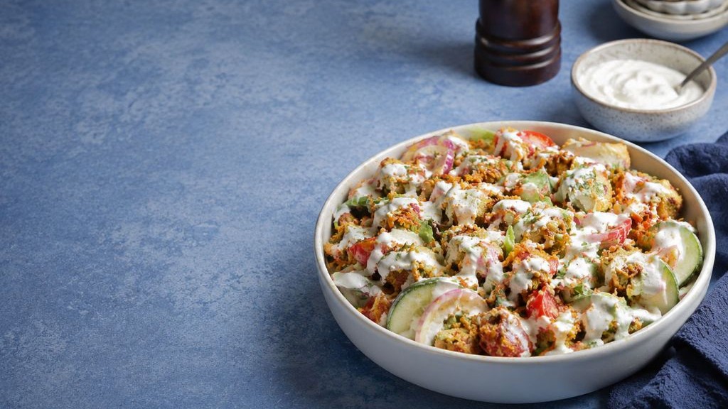 Chicken Shawarma Crispy Rice Salad​